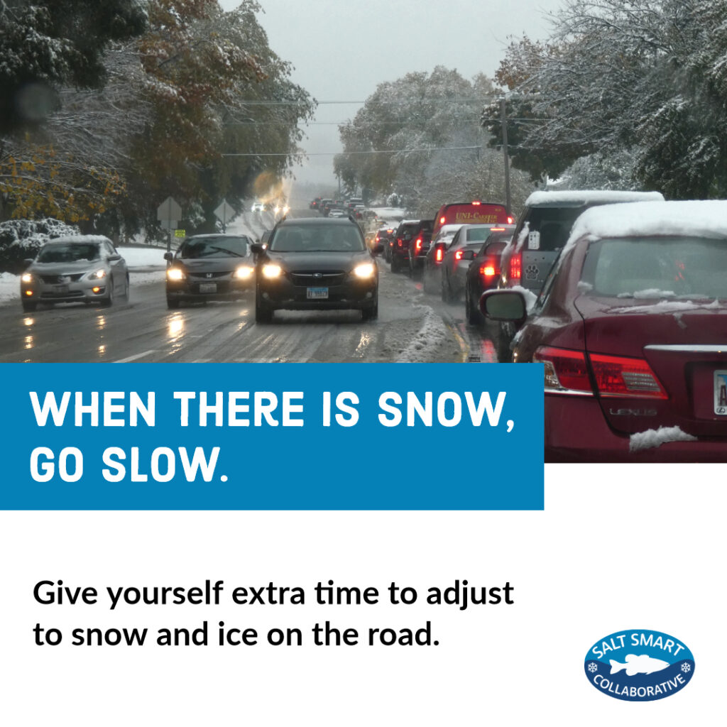 Graphic: When there is snow, go slow.